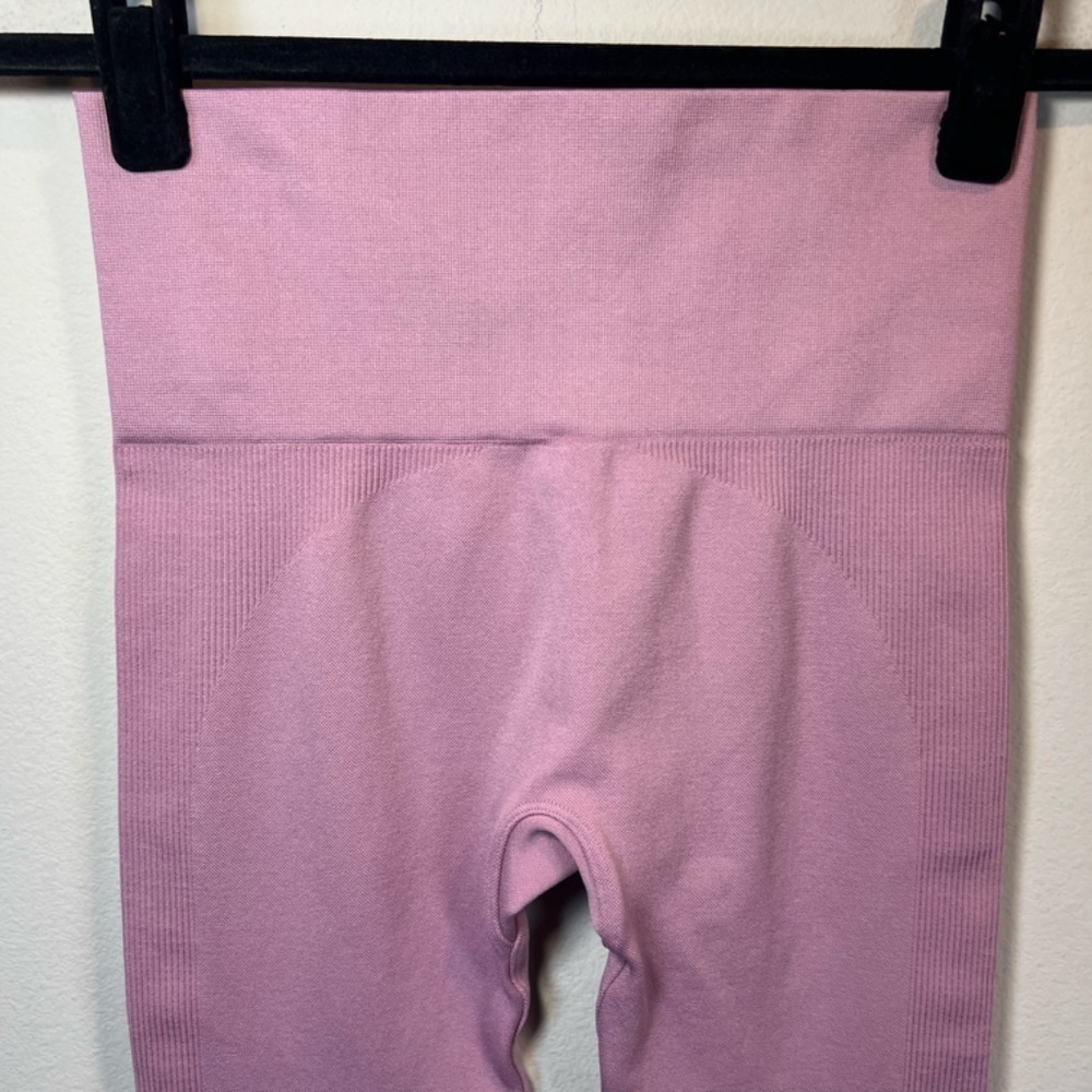 Set Active Sculptflex Ribbed Seamless Leggings Lilac Purple Athletic Gym Sz XS/S - Picture 6 of 9